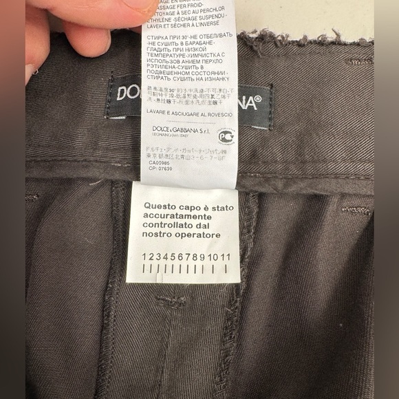 DOLCE & GABBANA Chino Pants Brown Cotton Men's Trousers Size 54 - Picture 6 of 14